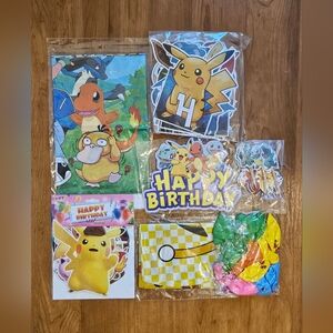 Pokemon Party Decoration Set - Yellow, Blue, Red